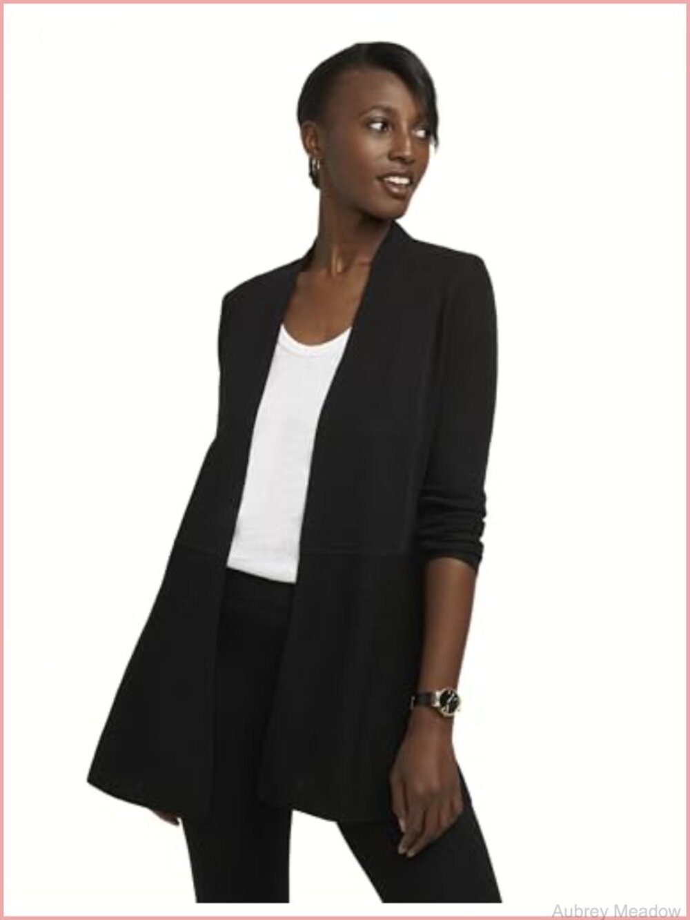 Long Sleeve Open Front Cardigan Sweater V-Neck Fall Layering